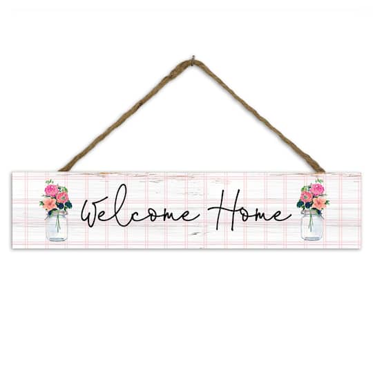 17" Welcome Home Outdoor/Indoor Hanging Sign